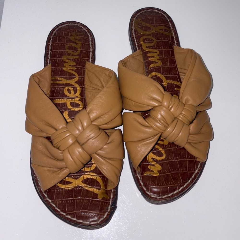 Sam Edelman Womens Garson Leather Slip On Slide Sandals - Picture 10 of 15